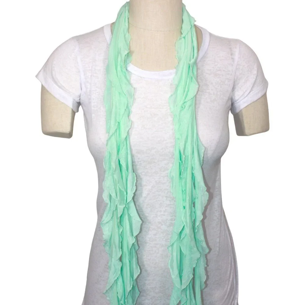 Mint Green Flutter Scarf Lightweight Women Accessory Multiwear
